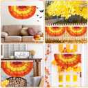 4 Pcs Thanksgiving Fall Pleated Fan Flag Bunting for Outside Garden with 3 Grommets Half Fan Banner Bunting Flags for Halloween Indoor Outdoor House Holiday Yard Decorations Party Props(3 x 1.5FT)
