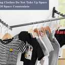 Clothes Drying Rack Wall Mounted Drying Racks for Laundry Room Organization and Storage Clothes RackAluminum Dryer Rack with Two Drying Rods for Hanging Wet and Dry Clothes (Black-2)