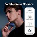 Ear Plugs for Sleeping 3D Oval Noise Cancelling Earbuds & Focus Design,Soft Reusable Silicone Ear Plugs for Noise Reduction (35dB),Ideal for Side Sleepers-2 Pairs (S + M/L)