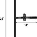 Hicarer Cam Bar Lock Enclosed Trailer Door Latch, Zinc Plated, Single Hinge Point for Folding Ramp Door, RV Hauler Fold Down Door(36 Inch,Black)