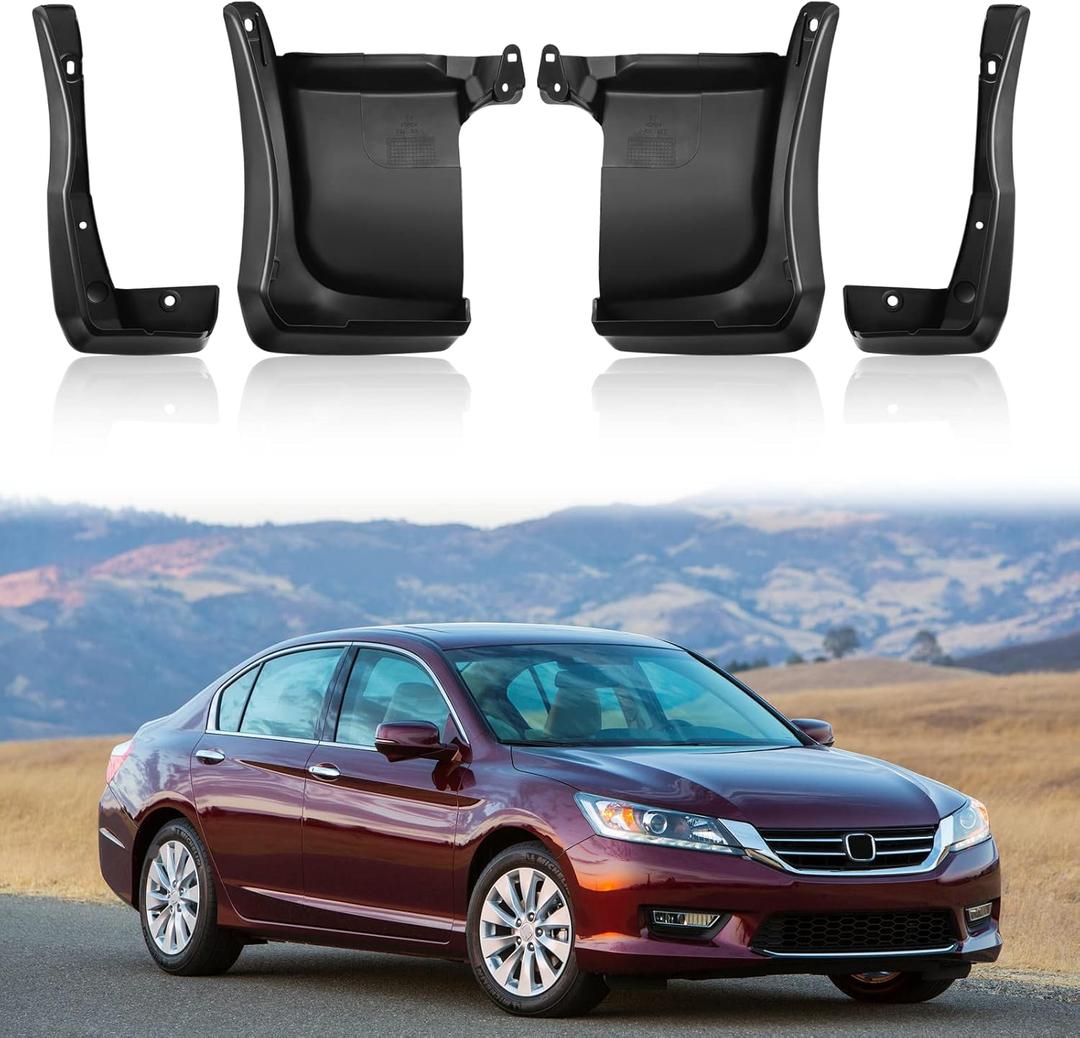BDFHYK Mud Flaps Splash Guards 4PCS Front & Rear Side Mud Guards Compatible with Honda Accord 2013-2015 (Sedan Model Only) Without OEM Fender Flares
