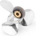 YOUNG PROPS Upgrade Stainless Steel Outboard Boat Propeller for Mercury Engines 40-60HP, 13 Tooth, RH (10 3/8 14 Mercury)