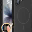 Miracase Magnetic for iPhone 17 Case, Compatible with MagSafe, Integrated Silicone Camera Control Cover, 3.0mm Thicken Shockproof Drop Protection Phone Case for 17, Black