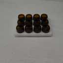 4oz Glass Amber Cosmetic Jars with Black Lids,12 Pack Empty Small Glass Jars with Inner Liners, Round Sample Container for Cream,Lotion,Ointments