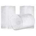 GoldSwift 3 Pack White Linen Glass Lamp Shade Replacement Globe & Covers for Light Fixtures, 6-1/16" Tall, 1-5/8 inch Fitter, Cylinder Glass Shade