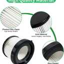 4 Pack DCV5011H HEPA Filter Compatible with DEWALT DCV501HB Cordless Handheld Vacuum, with 8 Foam Sleeve Filters & 1 Brush