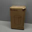 KSSKSS 3 Pack Bathroom Small Trash Can with Lid, 2.6 Gallon Slim Garbage Bin with Pop-Up Lid, 10L Plastic Wastebasket for Bedroom, Office, Kitchen, Toilet (White)