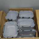 M MCIRCO 10-Pack,22 Oz Glass Meal Prep Containers,Glass Food Storage Containers with lids,Lunch Containers,Microwave, Oven, Freezer and Dishwasher (Gray)