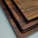 Walnut Cutting Board Set of 3 Handmade Wooden Chopping Boards with Holder, Deep Juice Grooves Side Handles Reversible NonToxic Serving, Gift for Mother's Day, Housewarming Wedding