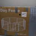 SMUG Heavy-Duty Iron Dog Playpen  8 Panel 24 Durable, Rust-Resistant Pet Fence for Indoor & Outdoor Use, Secure & Spacious Pet Play Area for Dogs, Puppies & Small Animals