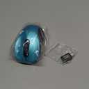 WisFox 2.4G Wireless Mouse for Laptop, Ergonomic Computer Mouse with USB Receiver and Type-C Adapter, 3 Adjustable Levels, 6 Button Cordless Wireless Mice for Windows Mac PC Notebook (Green)