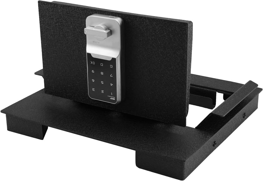 Center Console Gun Safe Vault - Pro Anti-Theft Console Safe Compatible with Ford F250/F350/F450 Super Duty 2023-2026, Vehicle Specific Car Safe with Numeric Keypad Lock