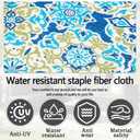 14Pcs Outdoor Cushion Covers Replacement Washable Waterproof UV w/Zipper for 6-Seaters Sofa Patio Slipcovers Set Seat and Back Covers Only (Morocco Dream, 25x25x3.15inch)