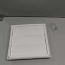 Funmit 6" Louvered Vent Cover 8" x 8" Oversize Outside Dimensions for Exterior Wall Vent Hood Outlet Airflow Vent Dryer Air Vent (White)