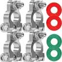 Battery Terminal Connectors,Military Spec Positive Negative Heavy Duty Battery Terminals with 4 Anti Corrosion Washers for Cars,Trucks,Marine and More