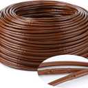 Nuanchu 492 ft 1/4" Drip Irrigation Tubing Irrigation Hose Garden Watering Tube Line with 6 Inch Emitter Spacing Blank Distribution Tubing Drip Line Watering for Garden Irrigation System Flower, Brown