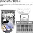 Dishwasher Silverware Baskets with Removable Handle, Universal Cutlery Utensil Basket Replacement Box, Bottle Basket with 7 Compartments for Small Items Multipurpose Dishwasher