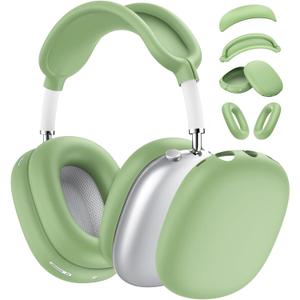 Case for Airpods Max Headphones, Ear Pad Case Cover/Ear Cups Cover/Headband Cover for AirPods Max 2 & 1 (USB-C/Lightning) (2026/2024/2020), Silicone for Apple Airpod Max 2, Accessories Cases (Green)