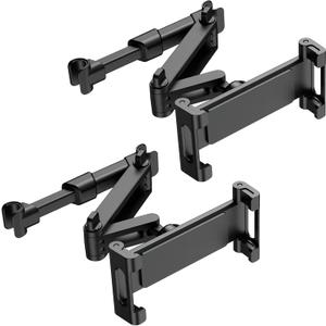 najiaxiaowu PC Tablet Mounts 2 Pack Tablet Holder for Car,ipad Headrest Mount for 5.5-18.4 Inch ipad/Phones Car Tablets Holder with 360Rotating Adjustable,Black