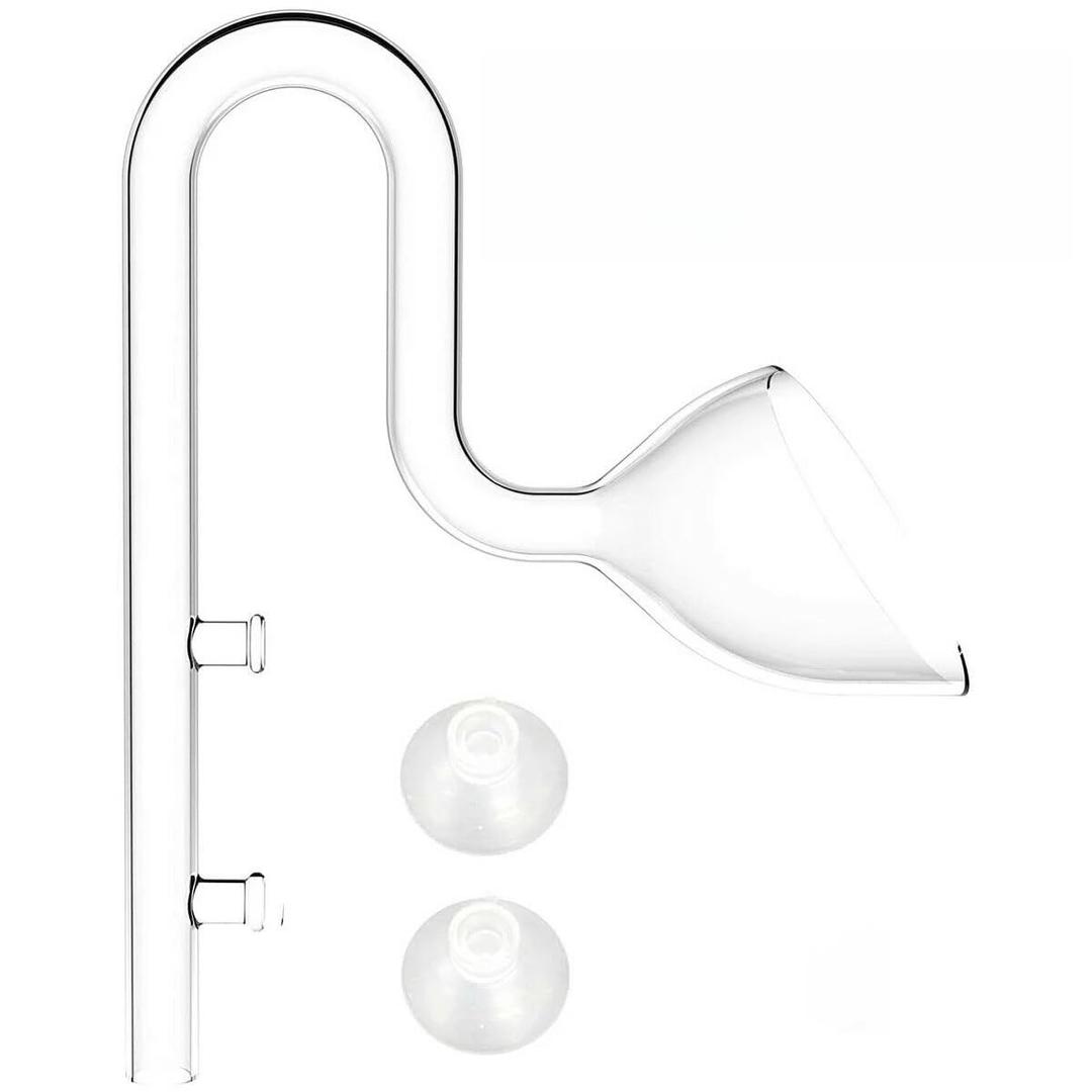 Aquatic Mini Glass Lily Pipe Protein Skimmer Inflow and Outflow for Mini Nano Tank Filter System for Fish Tank Accessories (Mini 10mm Out)