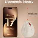 DAREU Ergonomic Vertical Wireless Mouse for Small Hands,2.4GHz / BT Optical Vertical Mice with Ergo Design for Comfort and Reduced Wrist Strain,3 Multi-Device Connectivity for Computer/PC/Laptop
