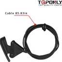 TQPONLY 912-201 Hood Release Cable & Pull Handle Compatible with 2006-2010 Dodge Ram 1500 2500 3500 4500 5500 Pickup Truck Replaces 55364471AA
