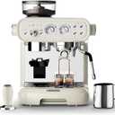 Espresso Machine With Grinder, 20 Bar Espresso Machine with Milk Frother Steam Wand, Espresso Machines for Home, Expresso Coffee Machines Professional, Cappuccino Latte Machine