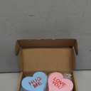 Valentines Day Decorations, 6 Pcs Candy Conversation Hearts Wooden Table Decor Signs, Durable Tiered Tray Decoration Set, Classic Galentines Day Decorations for the Home Office Mantel Shelf Gift