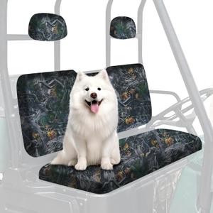 StarknightMT UTV Ranger Seat Covers, Camo Waterproof Seat Covers Compatible with Polaris Ranger 500 700 800 2002-2008 Durable 1680D Fabric with Waterproof PU Coating Camo Bench Seat Cover