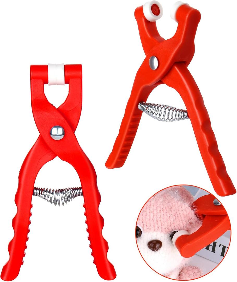 Juome 2Pcs Safety Eye Tool for Crocheting - Crochet Tools for Attaching Crochet Safety Eyes, Auxiliary Tool for 5-30mm Stuffed Animals Safety Eyes Making Supplies