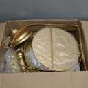 6 Pcs Gold Cake Stands Set, QENUIITEA Cake Display Pedestal Tiered Cupcake Holder Dessert Plate Serving Tower Tray Decorative for Wedding Birthday Party Baby Shower Celebration