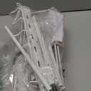 Consumest Over The Door Hooks Organizer - 4 Tier Door Coat Rack with 3 Baskets and 12 Hooks, Stainless Steel Towel Hanger for Bedroom, Bathroom, Living Room, White