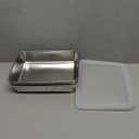 GIUOIDUO stainless steelFood Storage Containers setsstorage box with lidfreezer FrozenKitchen tray with lidOven plateSide dish plate Freezer & Dishwasher Safe, PCS 3