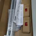 TONIAL Curtain Rod 2 pack, 32 to 58 Inch(2.6-4.8ft), Telescoping Splicing 3/4 Drapery Rods for Windows 20 to 53 Inch(1.7-4.4ft), Decorative Single Rod with Modern Cap Finial, Silver