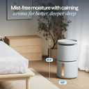 BLUEAIR Room Humidifier - DreamWell - 72Hr Top-Fill Mist-Free InvisibleMist Technology Aroma Stone for Essential Oils and Soothing Mood Lighting - Quiet Operation for Bedroom and Home Use, Grey
