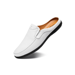 Men’s Slip-On Loafers Handmade Leather Slippers Breathable Comfortable Soft Hand Stitched no-heel Casual Shoes For Men
10