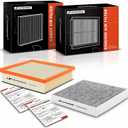 A-Premium 2-PC Engine & Cabin Air Filter with Activated Carbon Compatible with Toyota Camry 2012-2017, Highlander 2014-2018, Sienna 2011-2020, Avalon 2013-2018 & Lexus RX350, NX200t, NX300, ES350