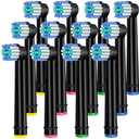 ARTCESAR Replacement Heads for Oral B,12 Pack Soft Electric Toothbrush Heads,Deep and Precise Cleaning for Oral B Braun Pro1000/1500/7500/3000/7000/8000/500 and More(Black)