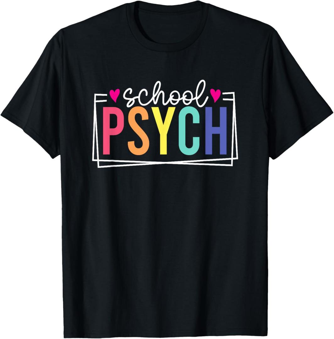 School Psych School School Psychologist Last Day Of School T-Shirt (Small, Black)