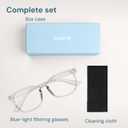 Gaoye Gray Blue Light Glasses for Computer & Gaming - Anti UV Ray Lenses, Scratch-Resistant & Comfort Fit