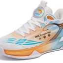 Mens Womens Basketball Shoes Fashion Sneakers Athletic Comfortable Breathable Leightweight Lace-Up Outdoor Non Slip Sport Shoe Blue Size 8