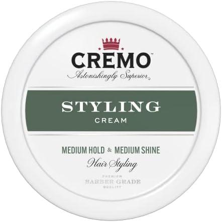 Cremo Hair Styling Premium Barber Grade, Hair Cream and Hair Products For Men, 4 Oz