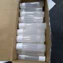 RAINFLOW 50 PCS Lip Balm Tubes - 5 g Twist-up Lip Gloss Balm Containers BPA Free & Leak Free,Clear Empty Lipstick Tubes with White Caps for DIY Homemade Lipsticks,Chapsticks,Solid Perfume,Gifts