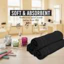 24 Pack Black Hand Towels 100% Cotton Spa Towels 16x27 inches Highly Absorbable Facial, Gym, Hair and Face Towels in Bulk