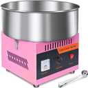 Cotton Candy Machine Commercial, 1000W Electric Cotton Candy Maker Machine, Candy Floss Machine with Stainless Steel Bowl and Sugar Scoop for Kids Birthday, Family Party Pink (Pink Cotton Candy Machine)