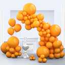 Orange Yellow Balloons, 150 pcs Different Sizes Pack of 18 Inch 12 Inch 10 Inch 5 Inch Tangerine Yellow Balloons for Balloon Garland Balloon Arch as Birthday Party Wedding Decorations