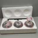 23" Matte Black Vanity Light Smoked Hammered Glass Wall Sconce 3-Light Grey Lampshade Wall Lamp for Hallway Living Room Stairwell Bathroom Over Mirror