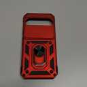 SunStory Compatible with Google Pixel 10 / Pixel 10 Pro Case with HD Screen Protector & Slide Camera Cover & Rotated Ring Kickstand, [Military-Grade] Phone Case for Pixel 10/10 Pro, Red