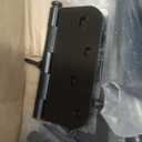goldenwarm 12 Pack Interior and Exterior Door Hinges, Matte Black Door Hinges 4 inch x 4 inch with 5/8" Radius Corners