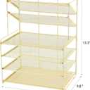 OPNICE Desk Organizer, 6-Tier Letter Tray Paper Organizer, Desktop File Organizer, Office Desk Accessories & Office Decor for Women, Workspace Organizer for Office Supplies(Gold)